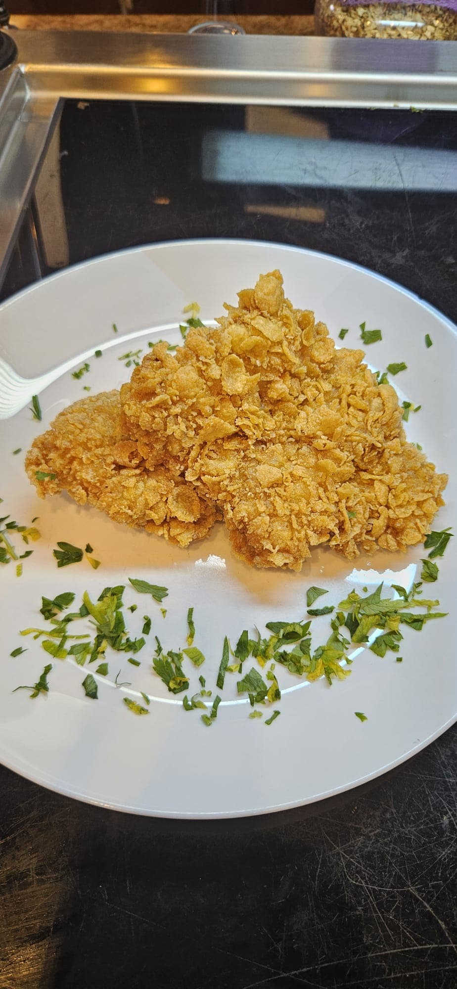 Pulpe de pui in crusta de porumb